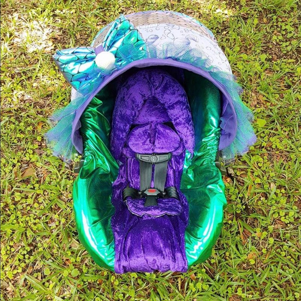 ‼️SOLD‼️Custom mermaid infant car seat cover